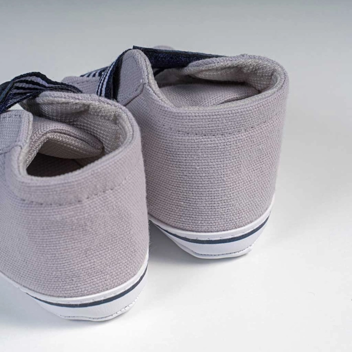 Βρεφικά παπούτσια για αγόρια little Z γκρι παπουτσάκια αγκαλιάς για μωράκια μαλακά μηνών online (1)