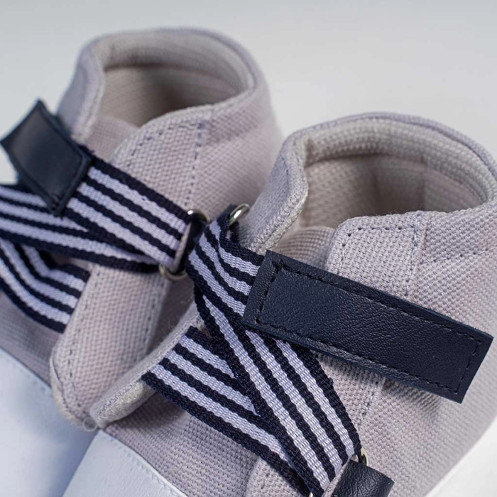 Βρεφικά παπούτσια για αγόρια little Z γκρι παπουτσάκια αγκαλιάς για μωράκια μαλακά μηνών online (2)