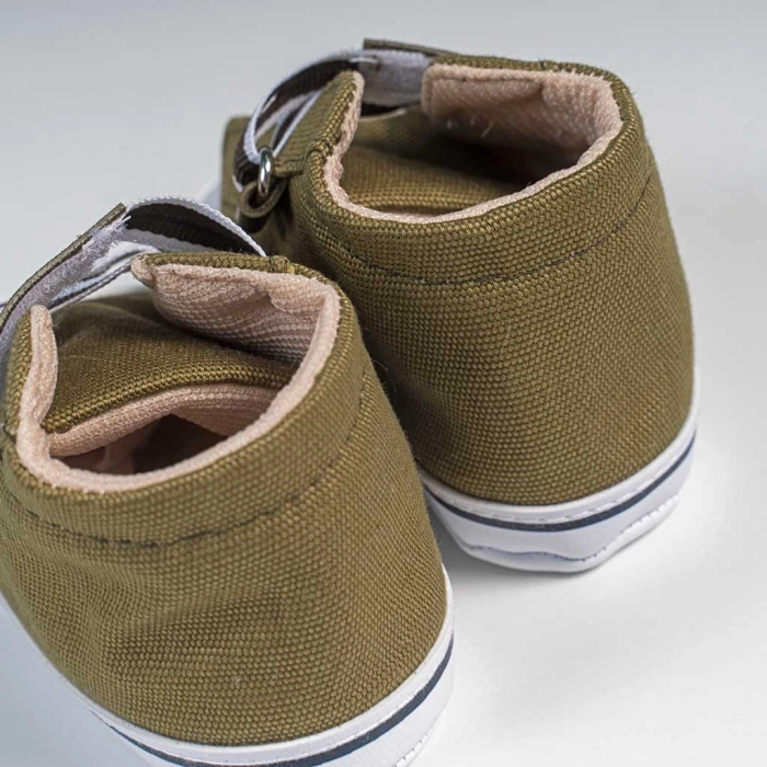 Βρεφικά παπούτσια για αγόρια little Z λαδί παπουτσάκια αγκαλιάς για μωράκια μαλακά μηνών online (1)