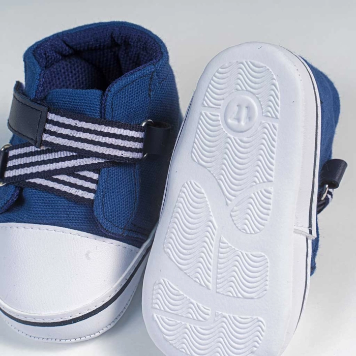Βρεφικά παπούτσια για αγόρια little Z μπλε παπουτσάκια αγκαλιάς για μωράκια μαλακά μηνών online (4)