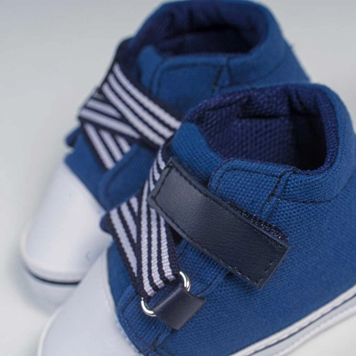 Βρεφικά παπούτσια για αγόρια little Z μπλε παπουτσάκια αγκαλιάς για μωράκια μαλακά μηνών online (2)