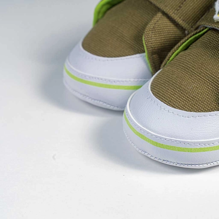 Βρεφικά παπούτσια για αγόρια happy croco χακί παπουτσάκια αγkαλιάς για μωράκια μαλακά μηνών online (3)