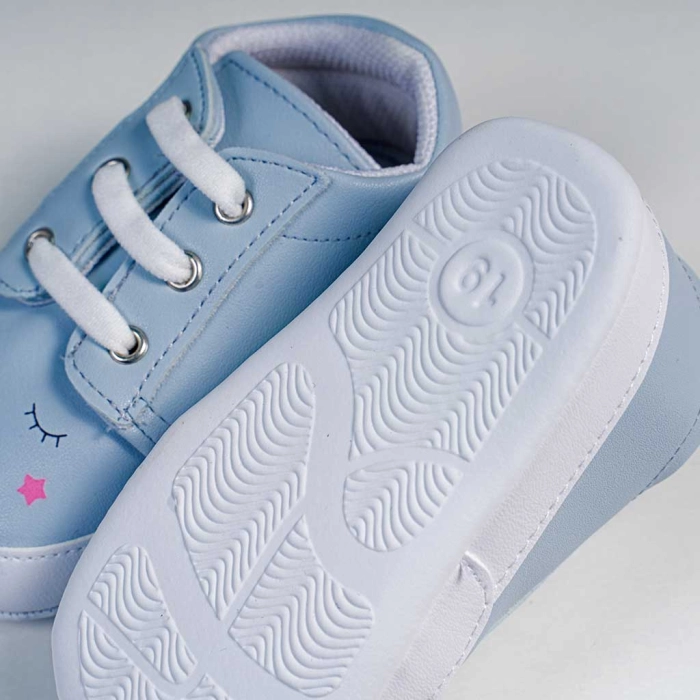 Βρεφικά παπούτσια για κορίτσια sleepy unicorn γαλάζιο παπουτσάκια αγκαλιάς για μωράκια μαλακά μηνών online (4)