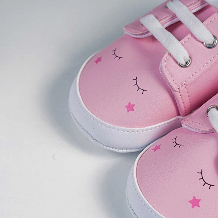 Βρεφικά παπούτσια για κορίτσια sleepy unicorn ροζ παπουτσάκια αγκαλιάς για μωράκια μαλακά μηνών online (2)