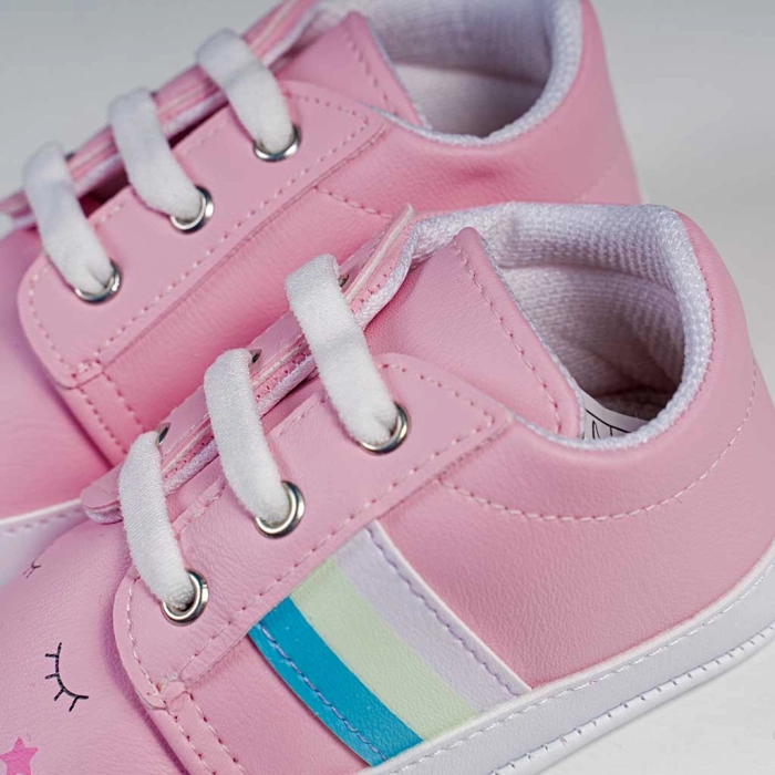 Βρεφικά παπούτσια για κορίτσια sleepy unicorn ροζ παπουτσάκια αγκαλιάς για μωράκια μαλακά μηνών online (3)