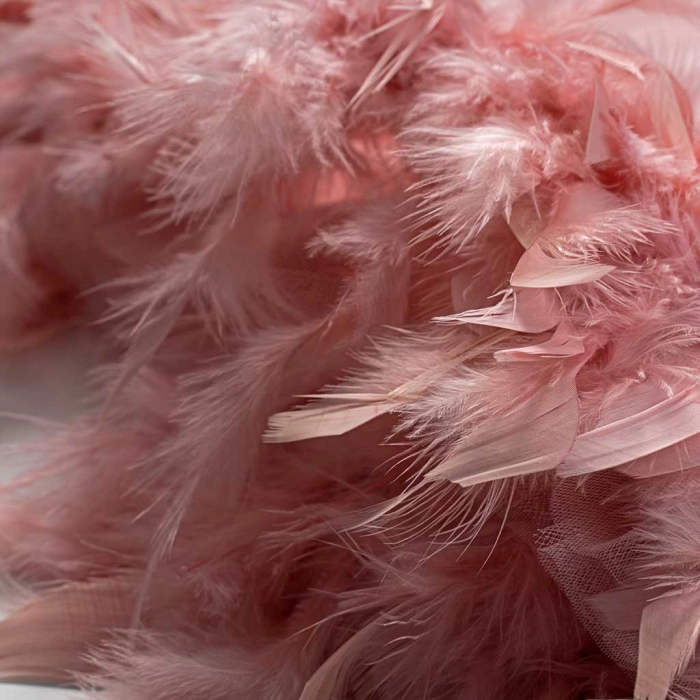 Bρεφικό αμπιγέ φόρεμα για κορίτσια Feather ροζ γάμος βάφτιση καλό τούλι μηνών online (6)