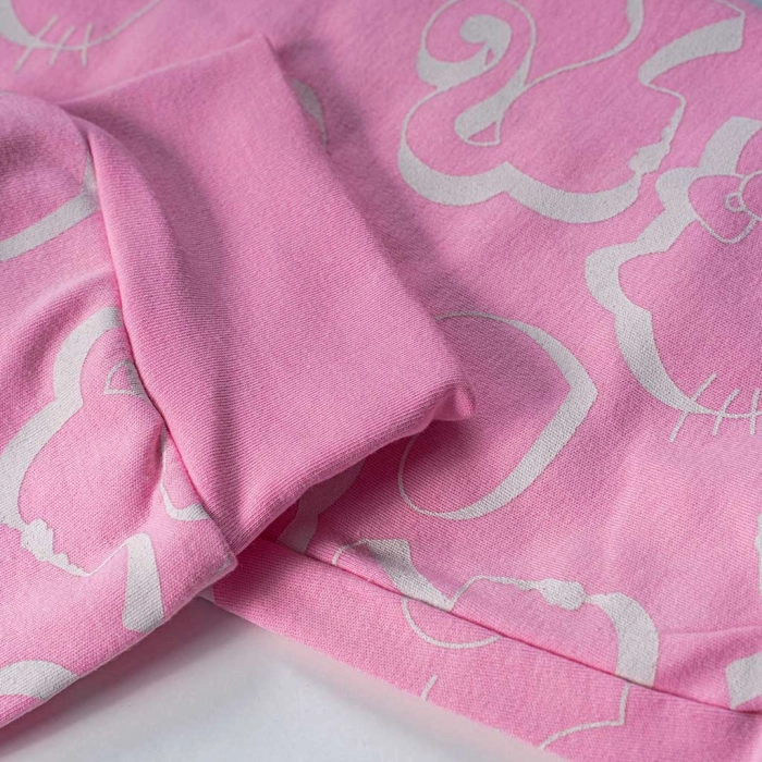 Παιιδική πιτζάμα like για κορίτσια sunny kitty ροζ χειμερινές πιτζάμες ελληνικές βαμβακερές ετών (4)