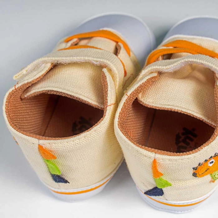 Βρεφικά παπούτσια για αγόρια little dino κίτρινο παπουτσάκια αγκαλιάς για μωράκια μαλακά μηνών online (8)