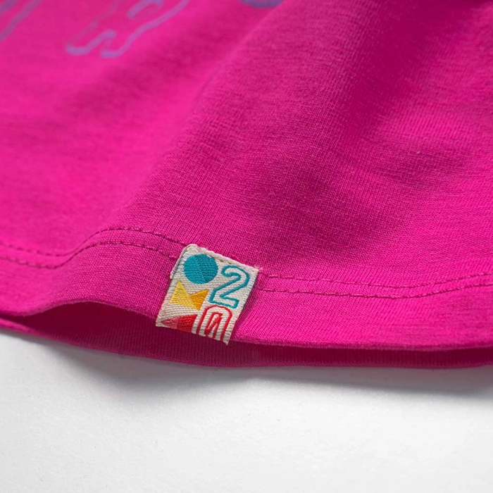 Παιδική μπλούζα AKO για κορίτσια rainbow stars φούξια μπλούζες αμάνικες tshirt  online μοντέρνα ετών (3)