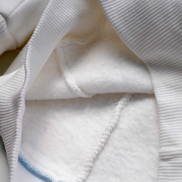 Παιδικό σετ φόρμας NEK για κορίτσια shine άσπρο φούτερ χειμωνιάτικα φόρμες με κολάν φούτερ χοντρά (4)