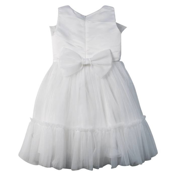 Παιδικό φόρεμα αμπιγέ για κορίτσια Carmen άσπρο παρανυφάκι αμπιγέ καλό γάμο βάφτιση ετών online (2)