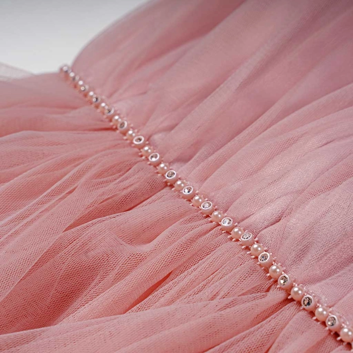 Παιδικό φόρεμα αμπιγέ για κορίτσια Pilar ροζ παρανυφάκι αμπιγέ καλό γάμο βάφτιση ετών online (3)