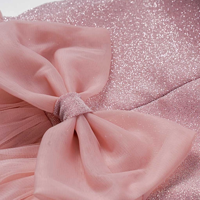 Παιδικό φόρεμα αμπιγέ για κορίτσια Dulce ροζ παρανυφάκι γάμο βάφτιση καλό τούλι ετών online (7)