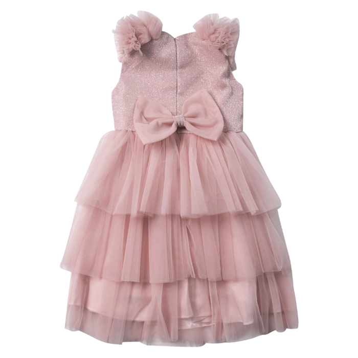 Παιδικό φόρεμα αμπιγέ για κορίτσια Dulce ροζ παρανυφάκι γάμο βάφτιση καλό τούλι ετών online (8)