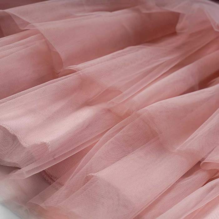 Παιδικό φόρεμα αμπιγέ για κορίτσια Dulce ροζ παρανυφάκι γάμο βάφτιση καλό τούλι ετών online (12)