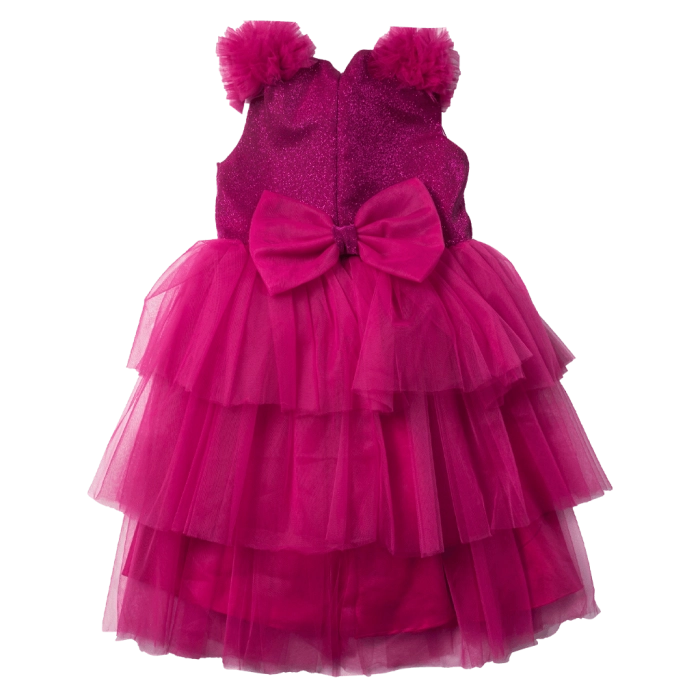 Παιδικό φόρεμα αμπιγέ για κορίτσια Dulce φούξια παρανυφάκι γάμο βάφτιση καλό τούλι ετών online (4)