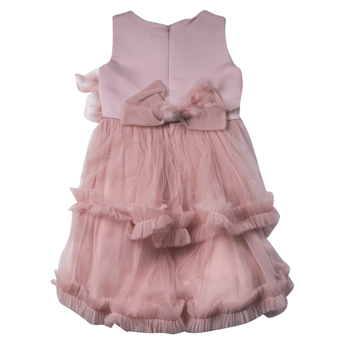 Παιδικό φόρεμα αμπιγέ για κορίτσια Miriam ροζ παρανυφάκι γάμο βάφτιση καλό τούλι ετών online (2)