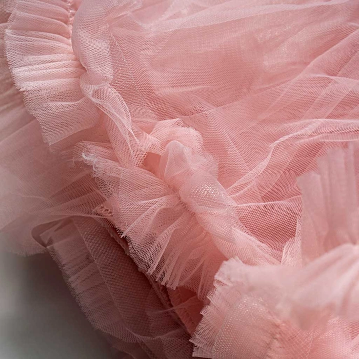 Παιδικό φόρεμα αμπιγέ για κορίτσια Miriam ροζ παρανυφάκι γάμο βάφτιση καλό τούλι ετών online (5)