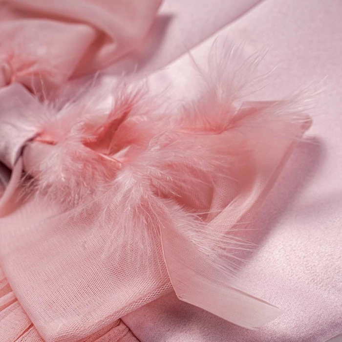 Παιδικό φόρεμα αμπιγέ για κορίτσια Miriam ροζ παρανυφάκι γάμο βάφτιση καλό τούλι ετών online (6)