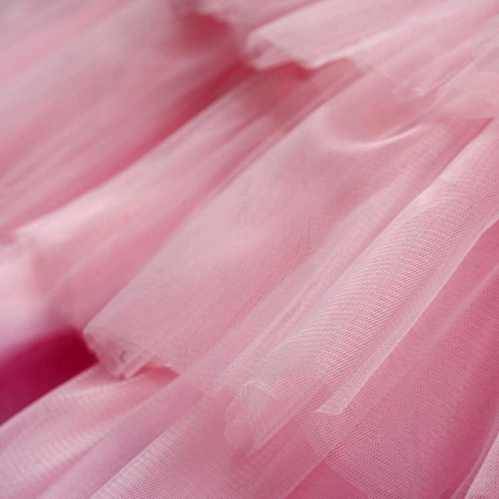 Βρεφικό φόρεμα αμπιγέ για κορίτσια Rosalias ροζ παρανυφάκι γάμο βάφτιση καλό τούλι ετών online (14)