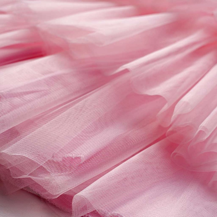 Βρεφικό φόρεμα αμπιγέ για κορίτσια Rosalias ροζ παρανυφάκι γάμο βάφτιση καλό τούλι ετών online (18)