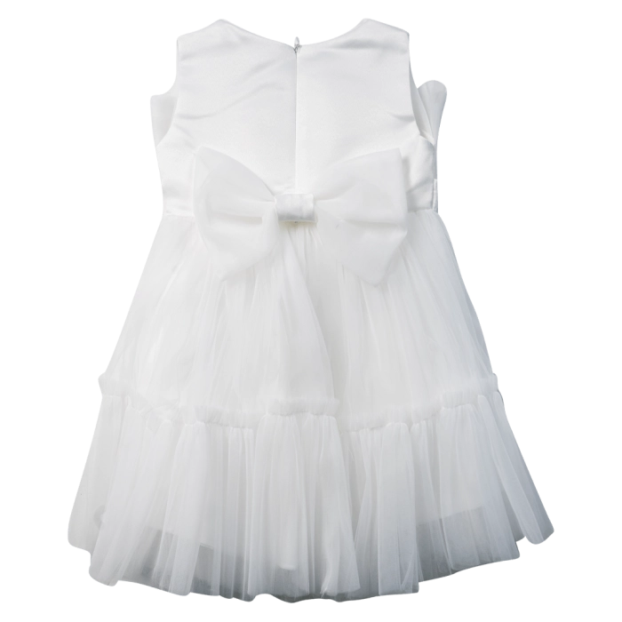 Βρεφικό φόρεμα αμπιγέ για κορίτσια Matilda άσπρο παρανυφάκι γάμο βάφτιση καλό τούλι ετών online (7)