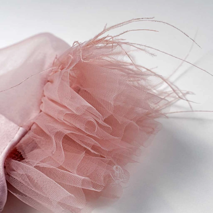 Βρεφικό φόρεμα αμπιγέ για κορίτσια Marina ροζ παρανυφάκι γάμο βάφτιση καλό τούλι ετών online (8)