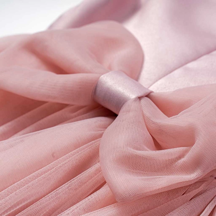 Βρεφικό φόρεμα αμπιγέ για κορίτσια Marina ροζ παρανυφάκι γάμο βάφτιση καλό τούλι ετών online (12)