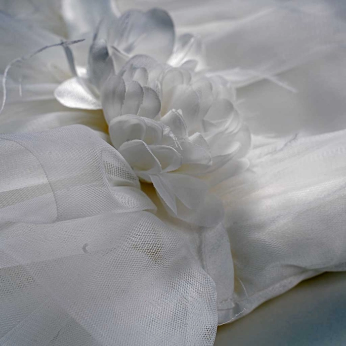 Βρεφικό φόρεμα αμπιγέ για κορίτσια Helene άσπρο παρανυφάκι γάμο βάφτιση καλό τούλι ετών online (7)