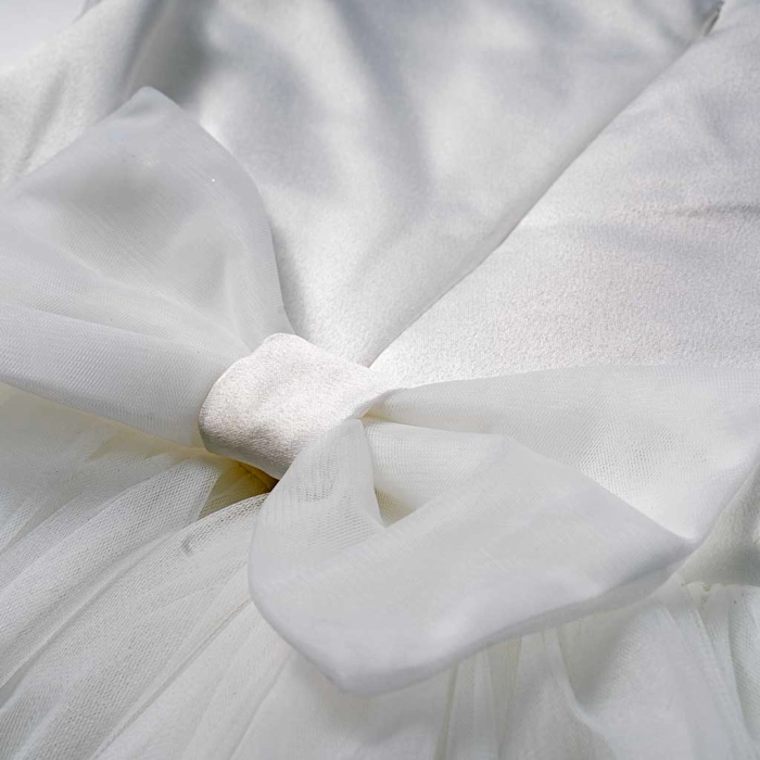 Βρεφικό φόρεμα αμπιγέ για κορίτσια Helene άσπρο παρανυφάκι γάμο βάφτιση καλό τούλι ετών online (10)