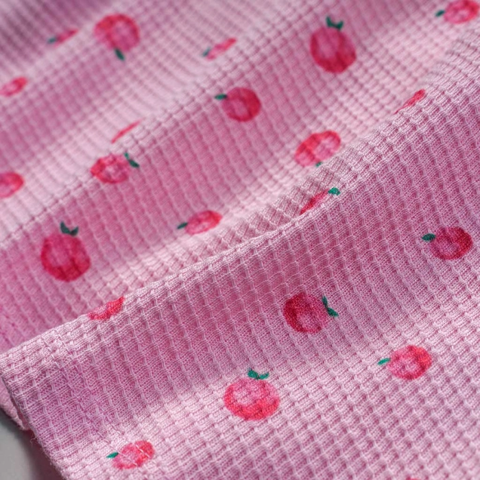 Βρεφική σαλοπέτα Εβίτα για κορίτσια Peach ροζ μοντέρνο βαμβακερό οικονομικό δώρο κοριτσίστικο μηνών online (3)