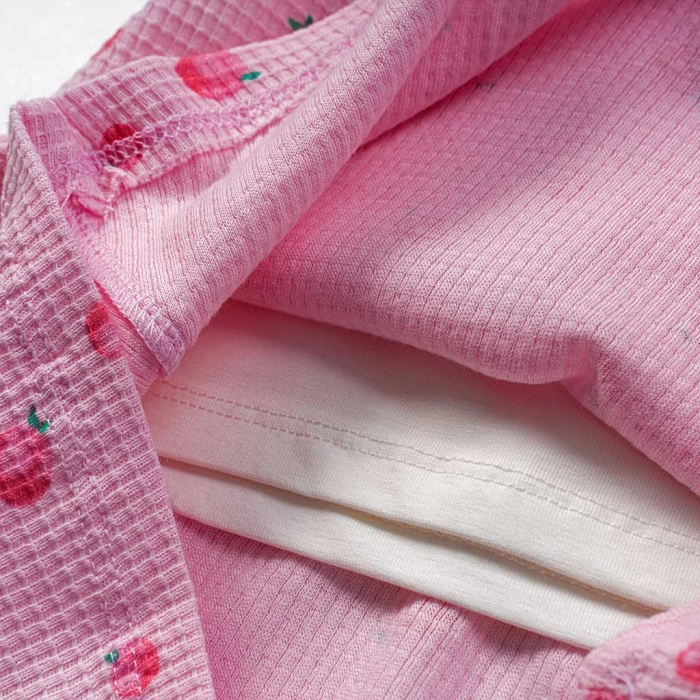 Βρεφική σαλοπέτα Εβίτα για κορίτσια Peach ροζ μοντέρνο βαμβακερό οικονομικό δώρο κοριτσίστικο μηνών online (5)