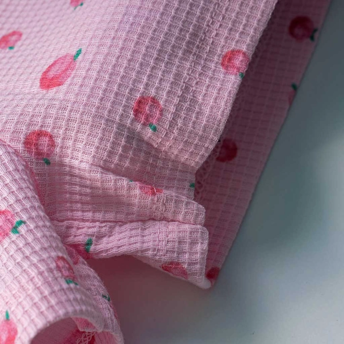 Παιδικό σετ Εβίτα για κορίτσια Peaches ροζ άνετο καλοκαιρινό κοντό οικονομικό ετών crop online (4)
