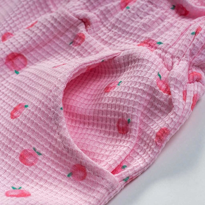 Παιδικό σετ Εβίτα για κορίτσια Peaches ροζ άνετο καλοκαιρινό κοντό οικονομικό ετών crop online (5)