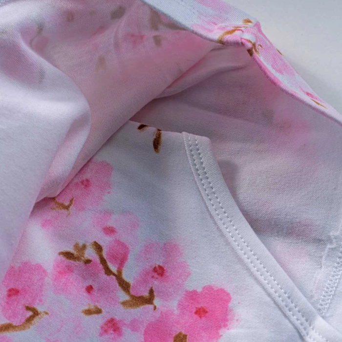 Βρεφικό φόρεμα Guess για κορίτσια WhiteFlowers ροζ καλοκαιρινό επώνυμο ετών Online (1)
