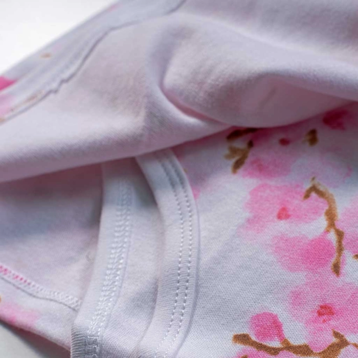 Βρεφικό φόρεμα Guess για κορίτσια WhiteFlowers ροζ καλοκαιρινό επώνυμο ετών Online (5)