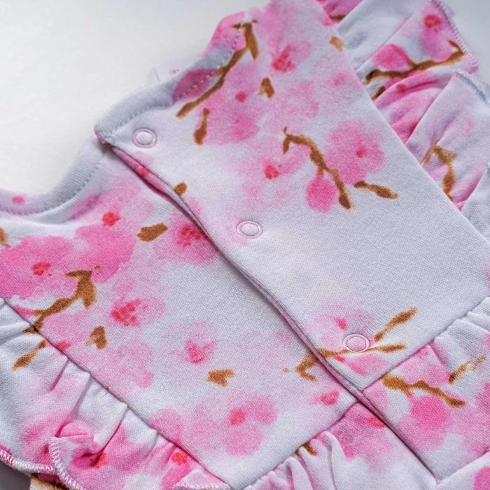 Βρεφικό φόρεμα Guess για κορίτσια WhiteFlowers ροζ καλοκαιρινό επώνυμο ετών Online (6)