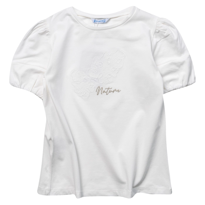 Παιδική μπλούζα Mayoral claudia για κορίτσια άσπρο επώνυμο μοντέρνο καλοκαίρι κοριτσίστικο για βόλτα ετών online (1)