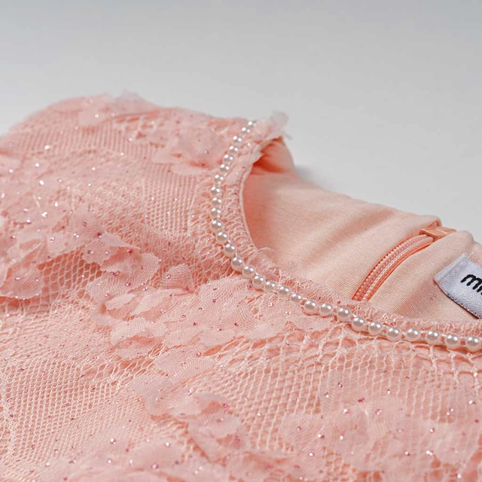 Παιδικό φόρεμα Εβίτα για κορίτσια  Stefania σομόν καλό αέρινο καλοκαιρινό τσαντάκι ετών online (2)