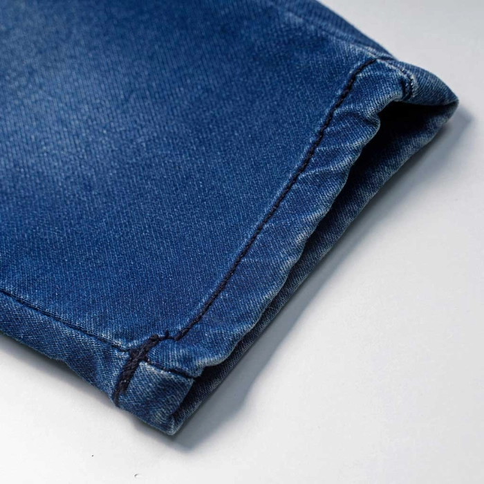 Βρεφικό παντελόνι New College για αγόρια BabyJean μπλε Τζιν αγορίστικο ετών online (3)