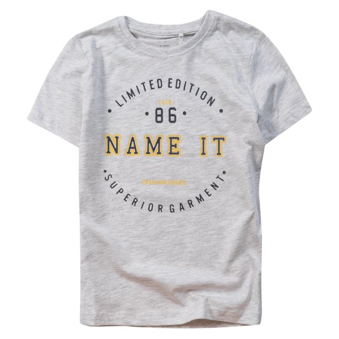 Παιδική μπλούζα Name it για αγόρια Superior γκρι βαμβακερό καλοκαιρινό κοντομάνικο οικονομικό ετών online (1)