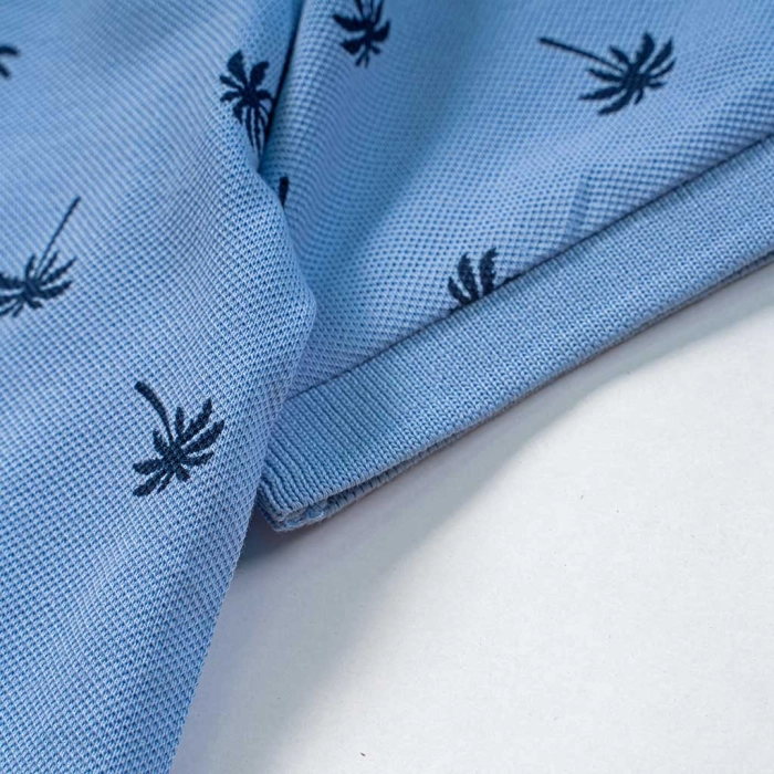 Παιδική μπλούζα Name it για αγόρια Palms γαλάζιο πόλο καλοκαιρινό κοντομάνικο οικονομικό ετών polo online (3)