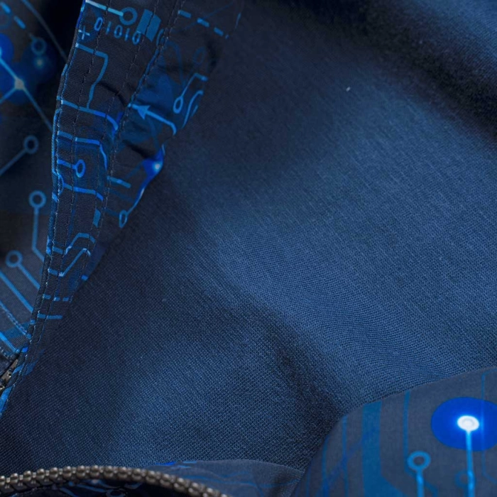 Παδικό μπουφάν name it για αγόρια Microchip μπλε αντιανεμικό καθημερινό σχολείο άνετο κουκούλα ετών online (4)