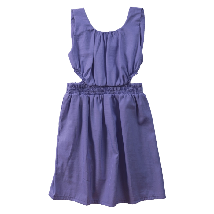Παιδικό φόρεμα Serafino για κορίτσια Anemone λίλα καλοκαιρινό αμάνικο καλό ετών cut out online (1)