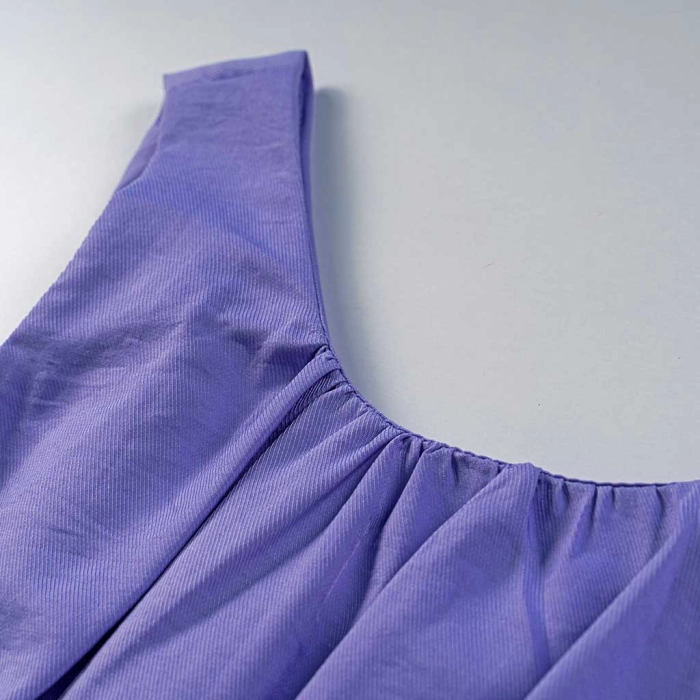 Παιδικό φόρεμα Serafino για κορίτσια Anemone λίλα καλοκαιρινό αμάνικο καλό ετών cut out online (3)