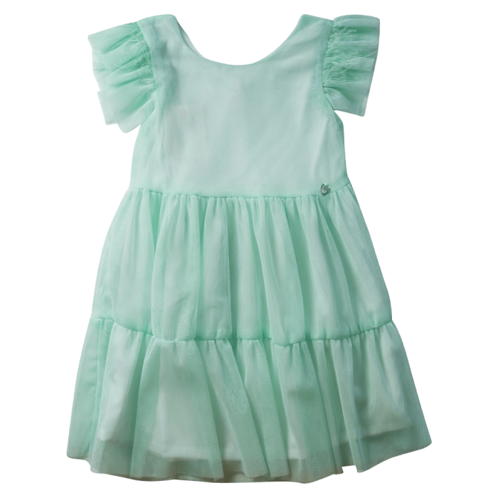 Παιδικό φόρεμα Serafino για κορίτσια Fairy φυστικί καλοκαιρινό αμάνικο καλό ετών cut out online (1)