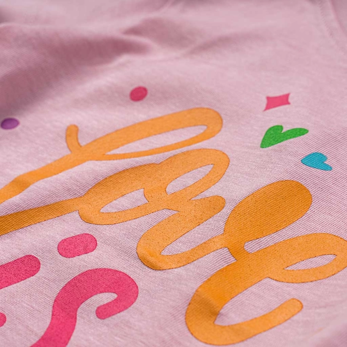 Παιδική μπλούζα AKO για κορίτσια Life ροζ καθημερινή μακό σχολείο βαμβακερή ετών online (3)