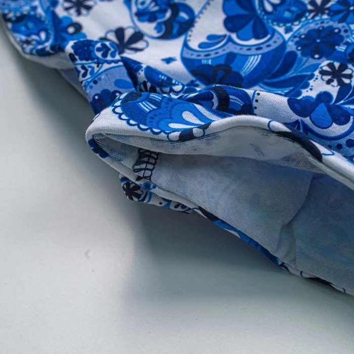 Παιδική σαλοπέτα AKO για κορίτσια Lahour μπλε καθημερινό καλοκαιρινό άνετο ελαστικό λαχούρι ετών online (4)
