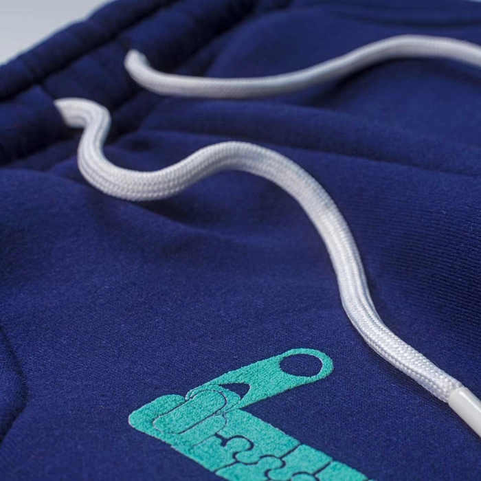 Παιδικό σετ φόρμας για αγόρια Zip μπλε χειμωνιάτικο χνούδι άνετο σχολείο κουκούλα ετών online (4)