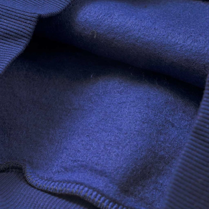Παιδικό σετ φόρμας για αγόρια Zip μπλε χειμωνιάτικο χνούδι άνετο σχολείο κουκούλα ετών online (6)